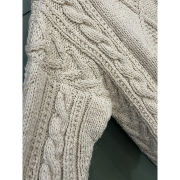 Nature Company 100% Wool Vintage Fisherman Chunky Cable Knit Sweater Size‎ L - Picture 3 of 11
